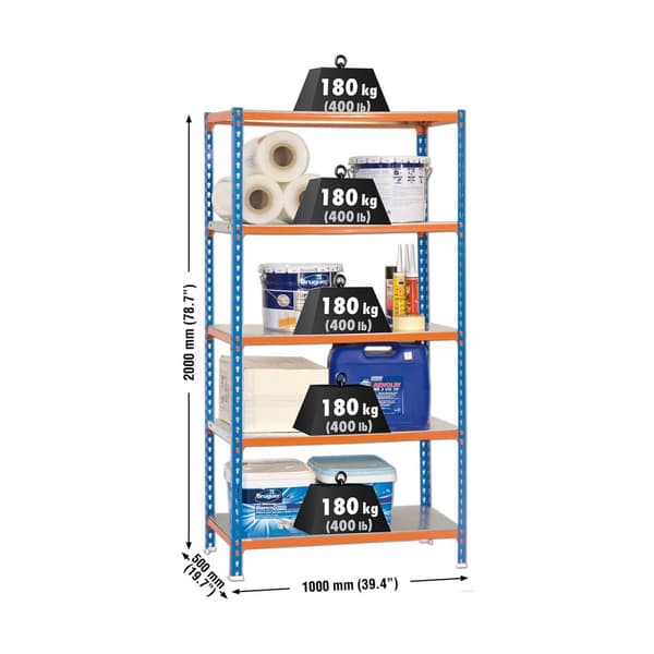 Hylder Simon Rack Simonclick Plus 5/500 900 kg Metal 5 Hylder (200 x 100 x 50 cm)