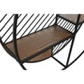 Miniatyrbillede 2 af 4: Hylder Home ESPRIT Sort Natur Metal Træ MDF 60 x 12 x 60 cm Væg