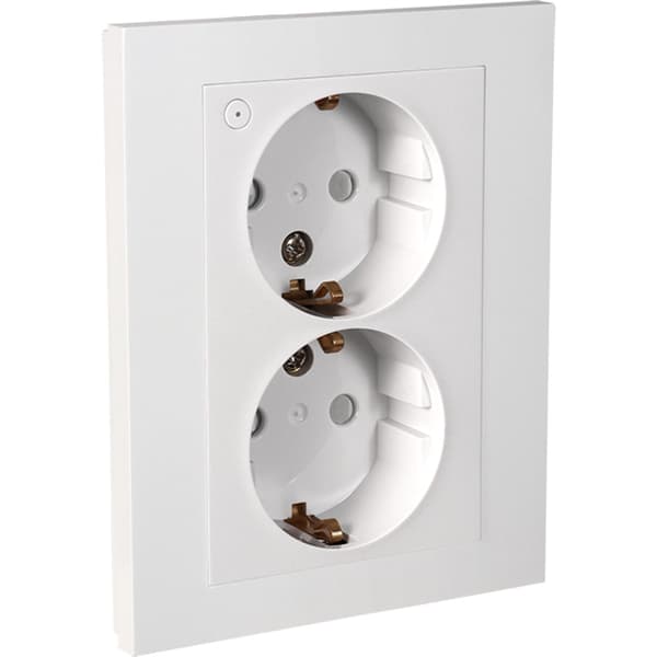 Connecte Zigbee Smart Stikk Dobbel Lav Hvit