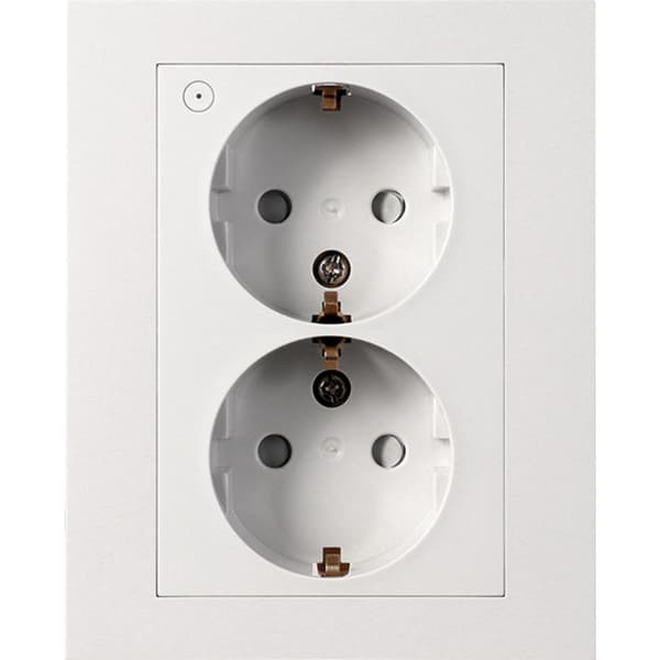 Connecte Zigbee Smart Stikk Dobbel Lav Hvit