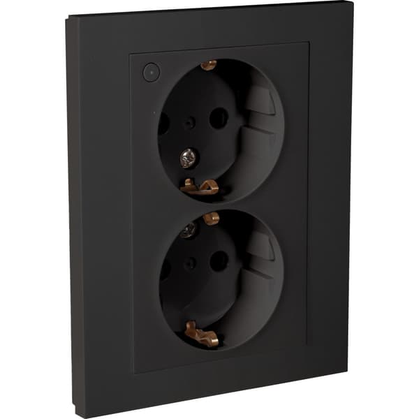 Connecte Zigbee Smart Stikk Dobbel Lav Sort