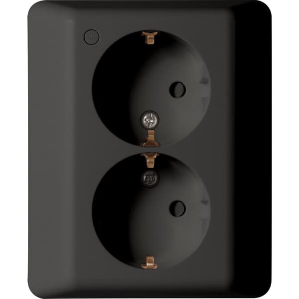Connecte Zigbee Smart Stikk Dobbel Innfelt Sort