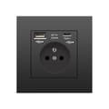 Pikkukuva 1 / 7: OBOSOE pistorasia USB:llä ja Type-C:llä – Schuko Pistorasia 5V 2.1A, monipistorasia matkapuhelimelle, tabletille, PC:lle