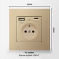 Pikkukuva 2 / 7: OBOSOE pistorasia USB:llä ja Type-C:llä – Schuko Pistorasia 5V 2.1A, monipistorasia matkapuhelimelle, tabletille, PC:lle
