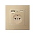 Pikkukuva 1 / 7: OBOSOE pistorasia USB:llä ja Type-C:llä – Schuko Pistorasia 5V 2.1A, monipistorasia matkapuhelimelle, tabletille, PC:lle