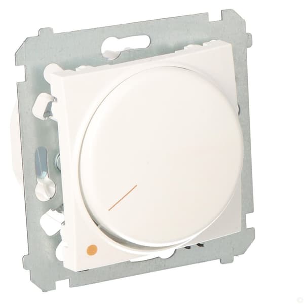Drejedæmper til dæmpbare LED'er, 230V, 5-215W, 4-leder installation, hvid Simon54