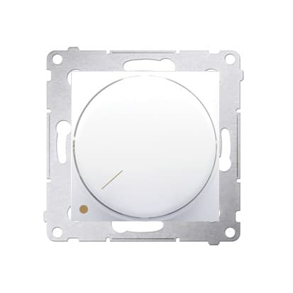 Drejedæmper til dæmpbare LED'er, 230V, 5-215W, 4-leder installation, hvid Simon54