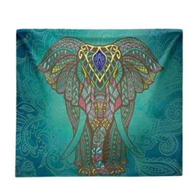 väggdekoration/tavla/strandfilt/bordsduk/sängöverkast - elefant 180x230 cm