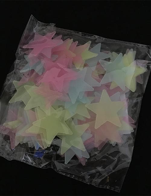 100-pack Glow In The Dark Stars/Självlysande Stjärnor (flerfärgade)