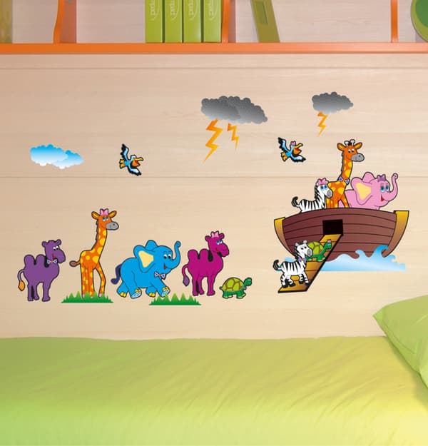 Noas ark (Noah's Ark) wallsticker / veggdekor