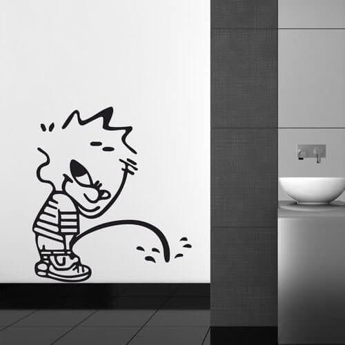 Toilet drengen - wallstickers