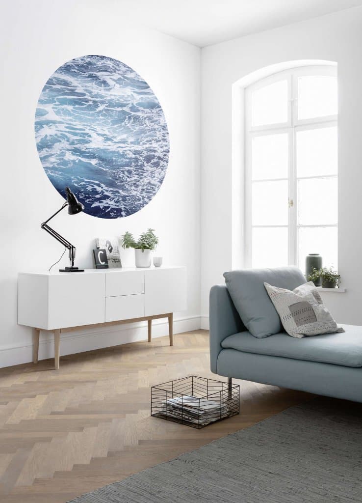 Väggdekor/tapet Ø125 cm Rund wall sticker - Aloha