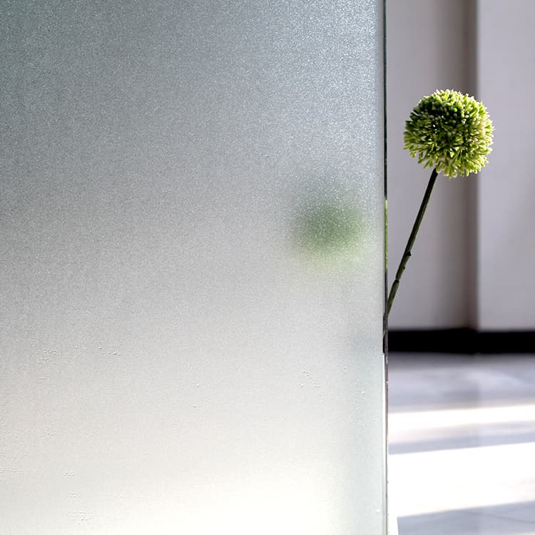 Fönsterfilm (5 meter) grå, utan klister, flera bredder, frostad, fäster statisk, insynsskydd