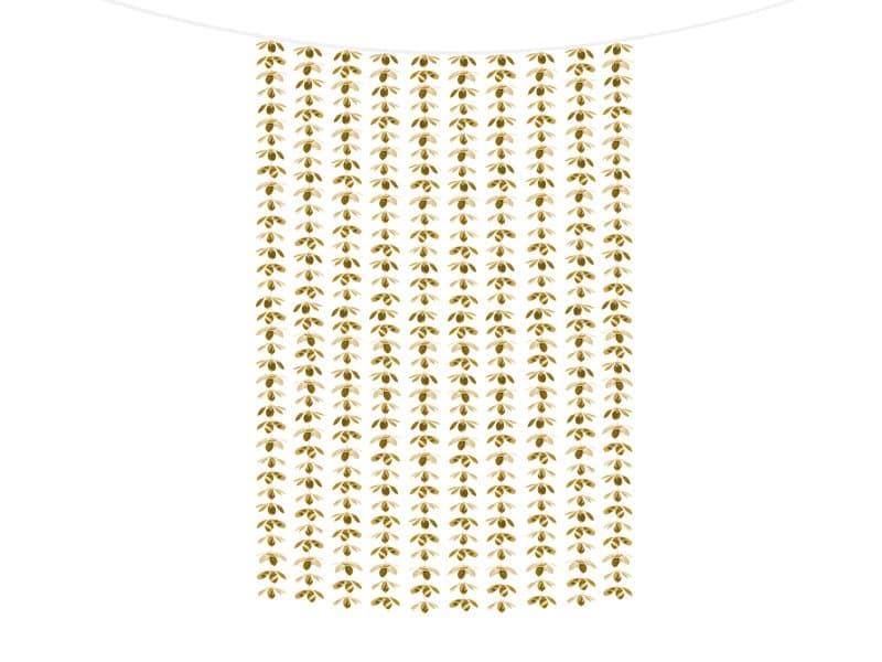 Draperi guld Blommor