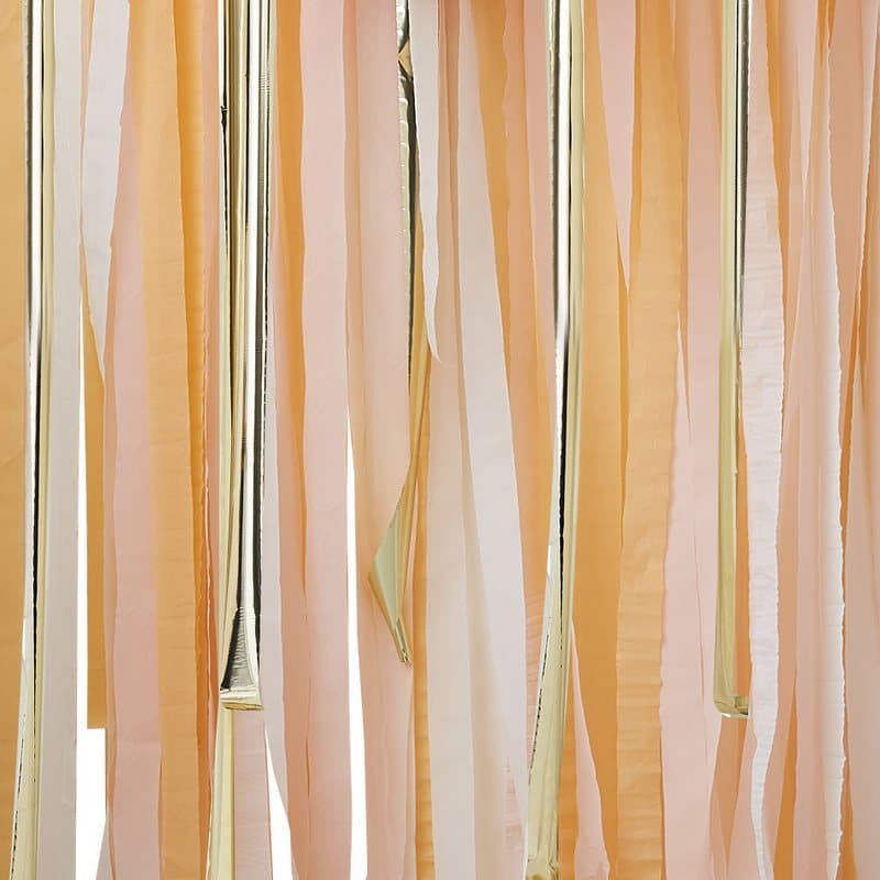 Draperi i persika och guld DIY
