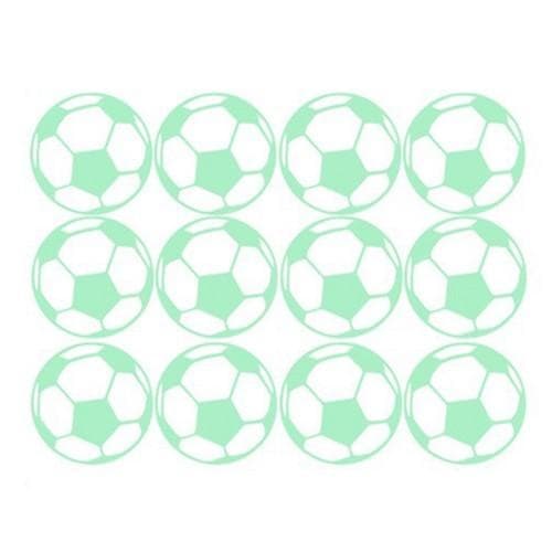 12 stk Fotball selvlysende klistremerker Veggdekal Barnerom