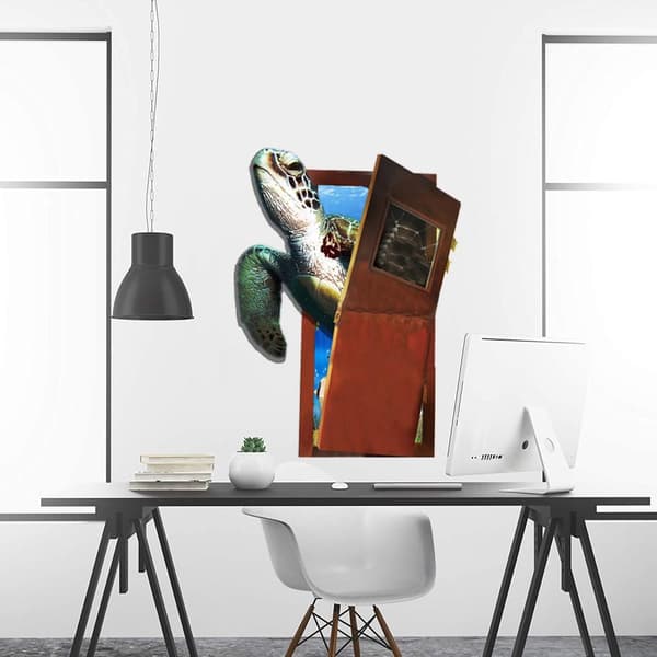 45x60cm sjøskilpadde veggdekal Selvklebende avtakbart dekal