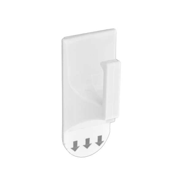 Securit Square Stick On Hook White 80mm x 45mm