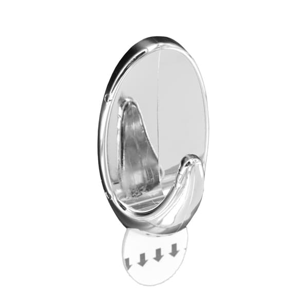 Securit Chrome Oval Stick On Hook