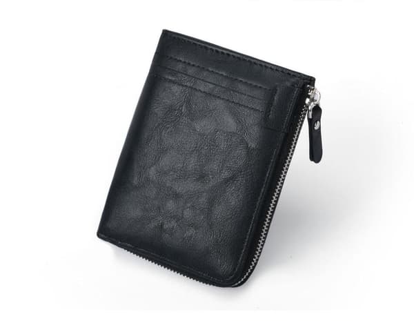 RFID-suojattu vetoketjullinen lompakko 'Zip Wallet' Musta One-size
