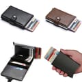 Pikkukuva 5 / 6: Fawn RFID Protection Wallet Kortin haltija 5kpl kortit (Aito nahka) -Kun Button