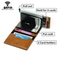 Pikkukuva 4 / 7: Lompakko RFID-suojalla - musta keinonahka