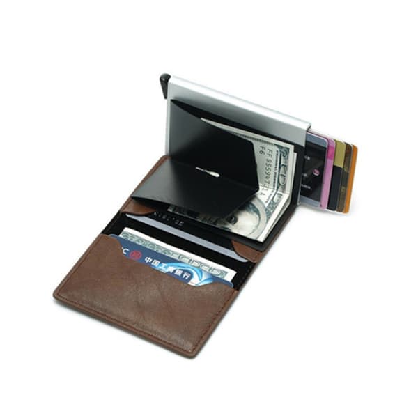 Lompakko RFID-suojalla - musta keinonahka