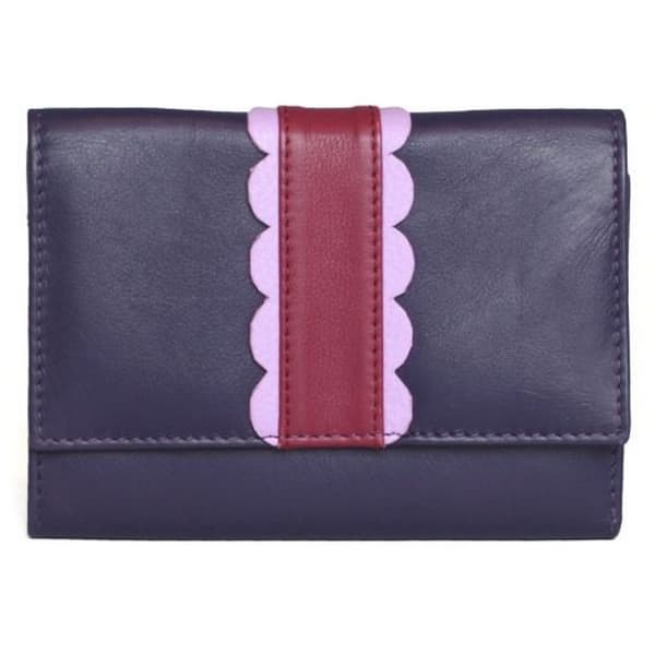 Eastern Counties Leather Kvinnor/Damer Melanie plånbok med skalloped detalj panel