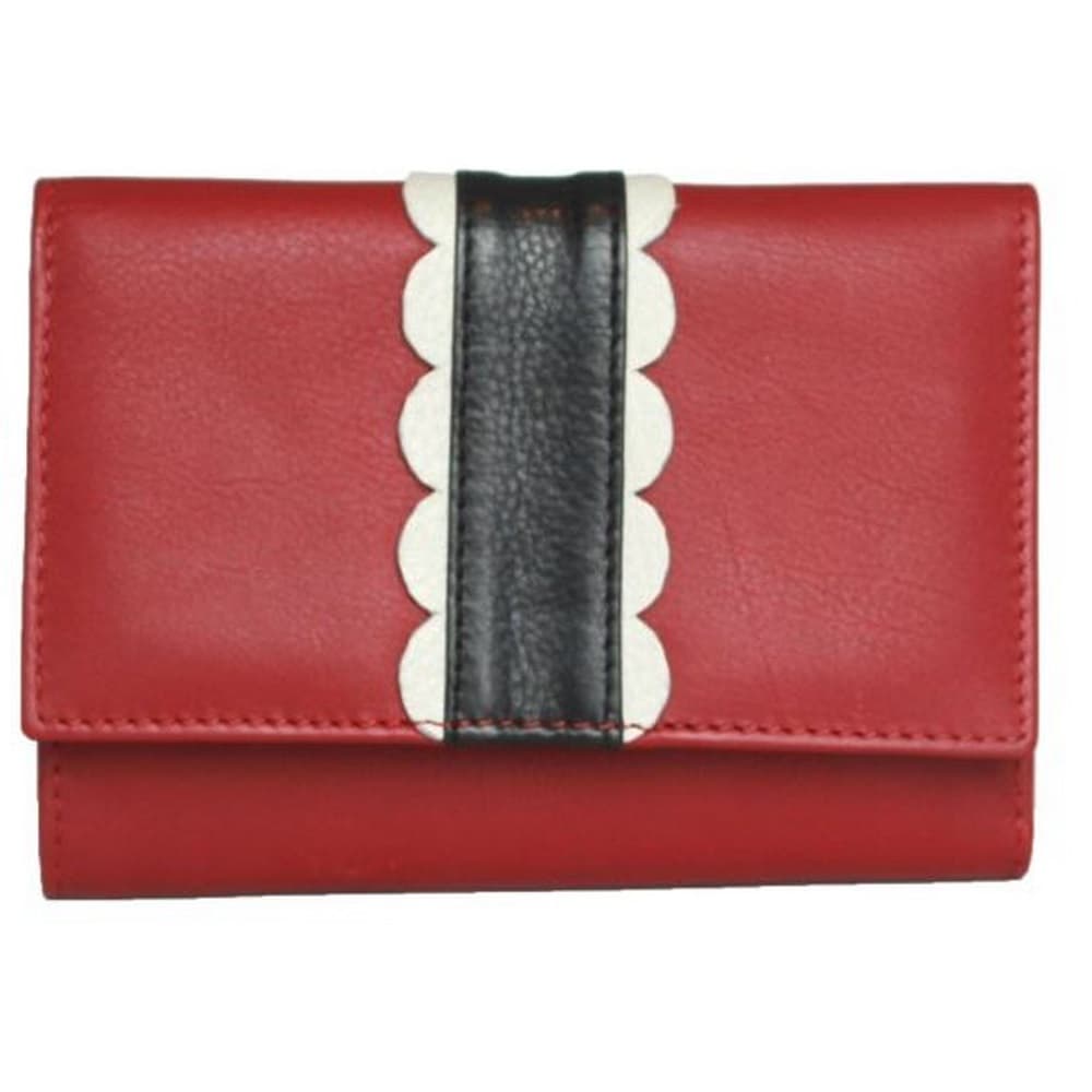 Eastern Counties Leather Kvinnor/Damer Melanie plånbok med skalloped detalj panel