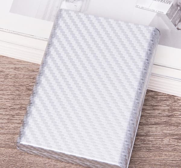 Big Carbon Aluminium Korthållare med RFID-skydd Silver One-size