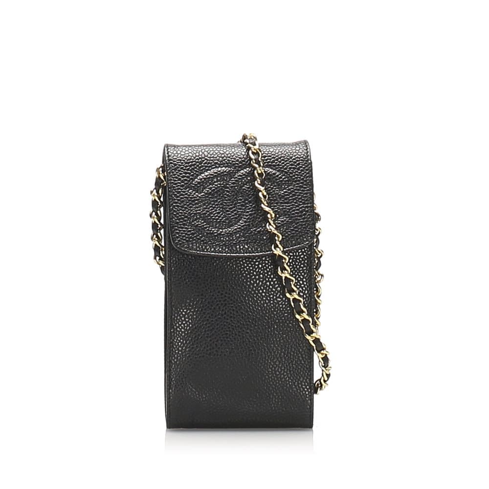Chanel Caviar Cigarette Case Black