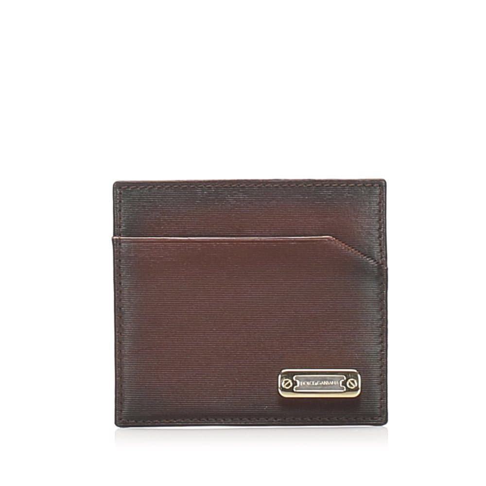 Dolce&Gabbana Leather Card Holder Brown