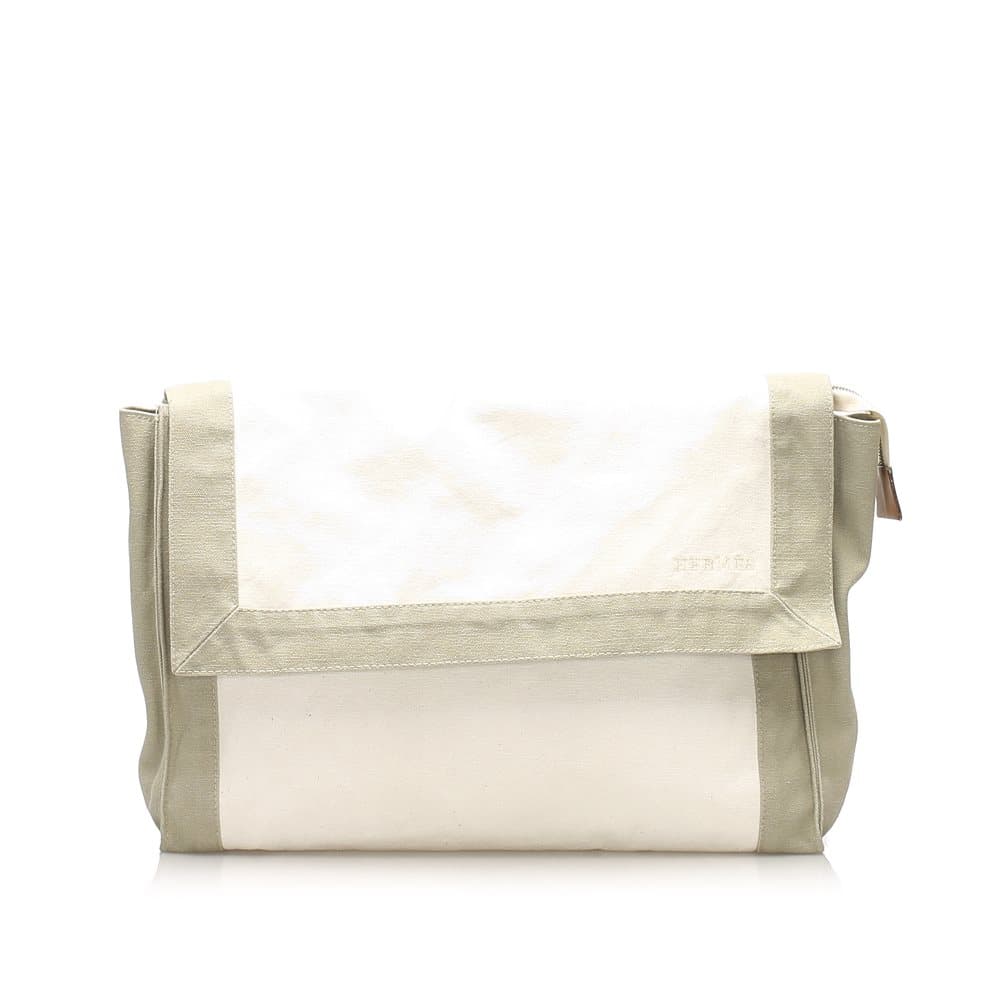Hermes Leather Pouch White