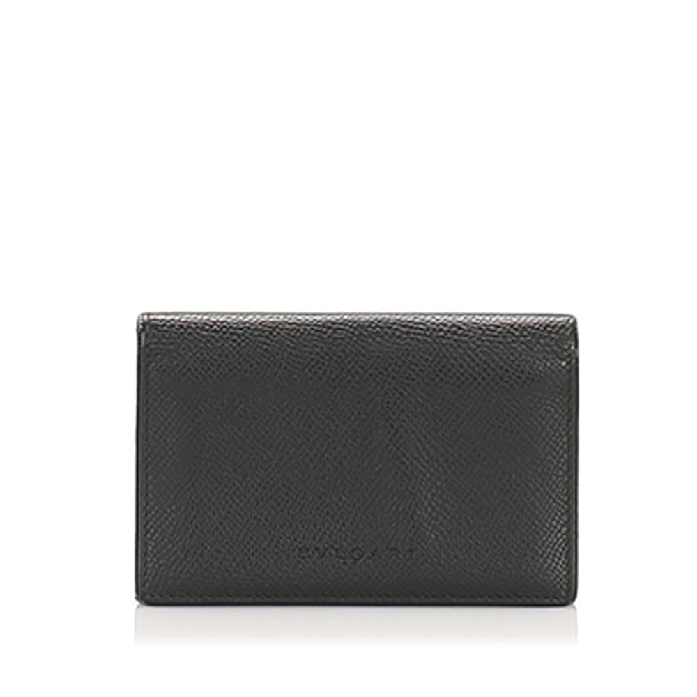 Bvlgari Leather Card Holder Black