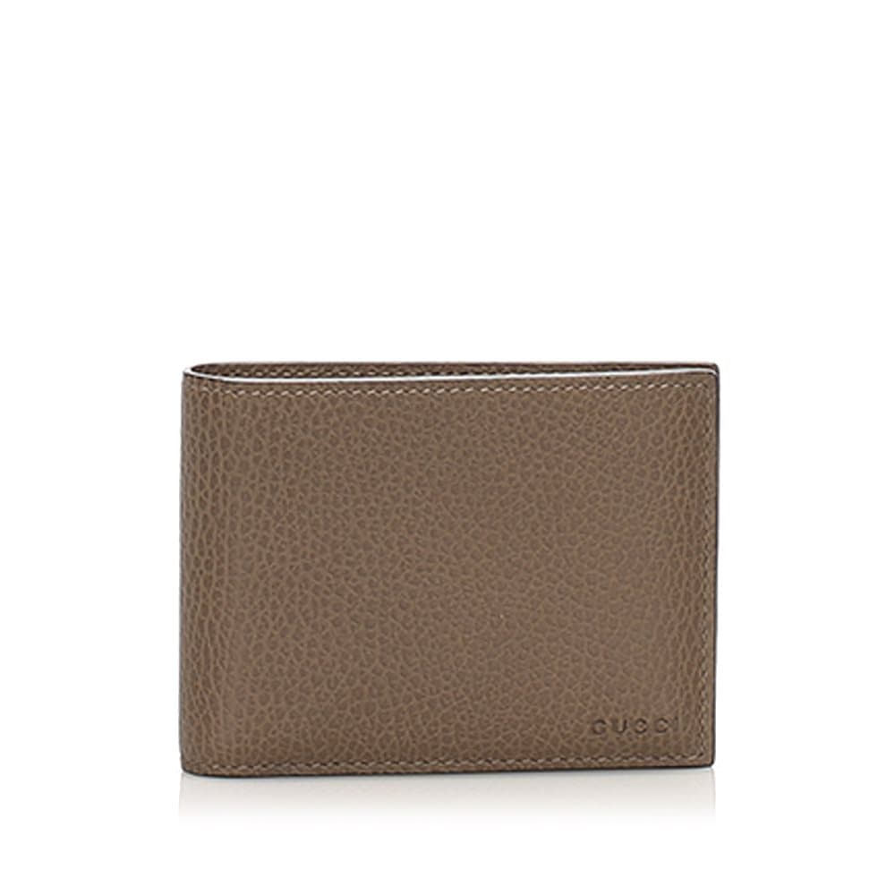 Gucci Bi-fold Leather Small Wallet Brown