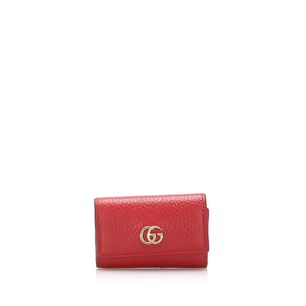Gucci GG Marmont Leather Key Holder Red