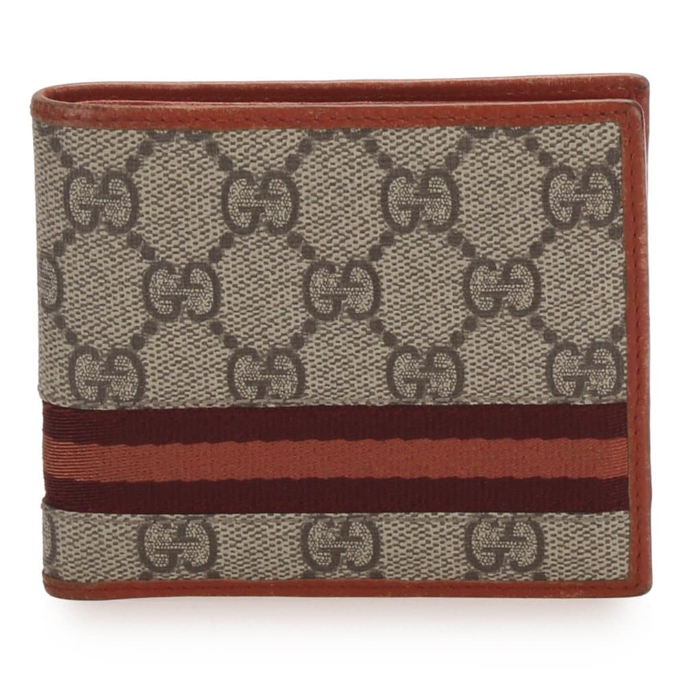 Gucci GG Supreme Web Wallet Brown