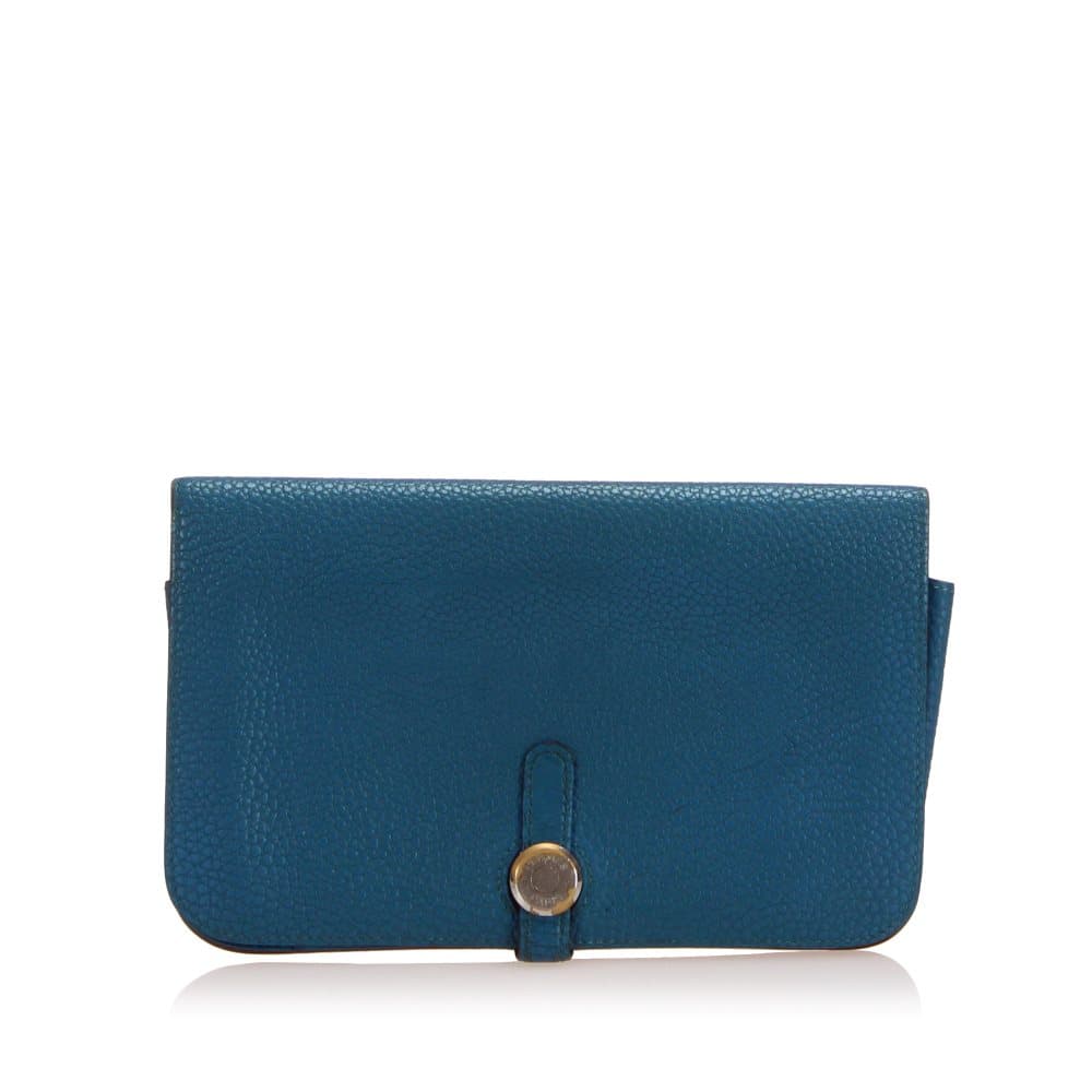 Hermes Dogon Wallet Blue
