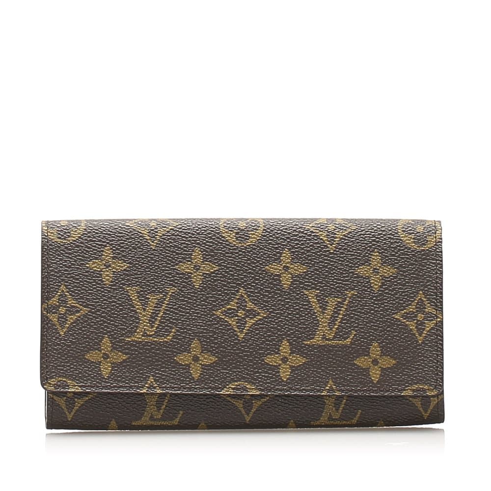Pre-owned Louis Vuitton Monogram Porto Long Wallet Brown