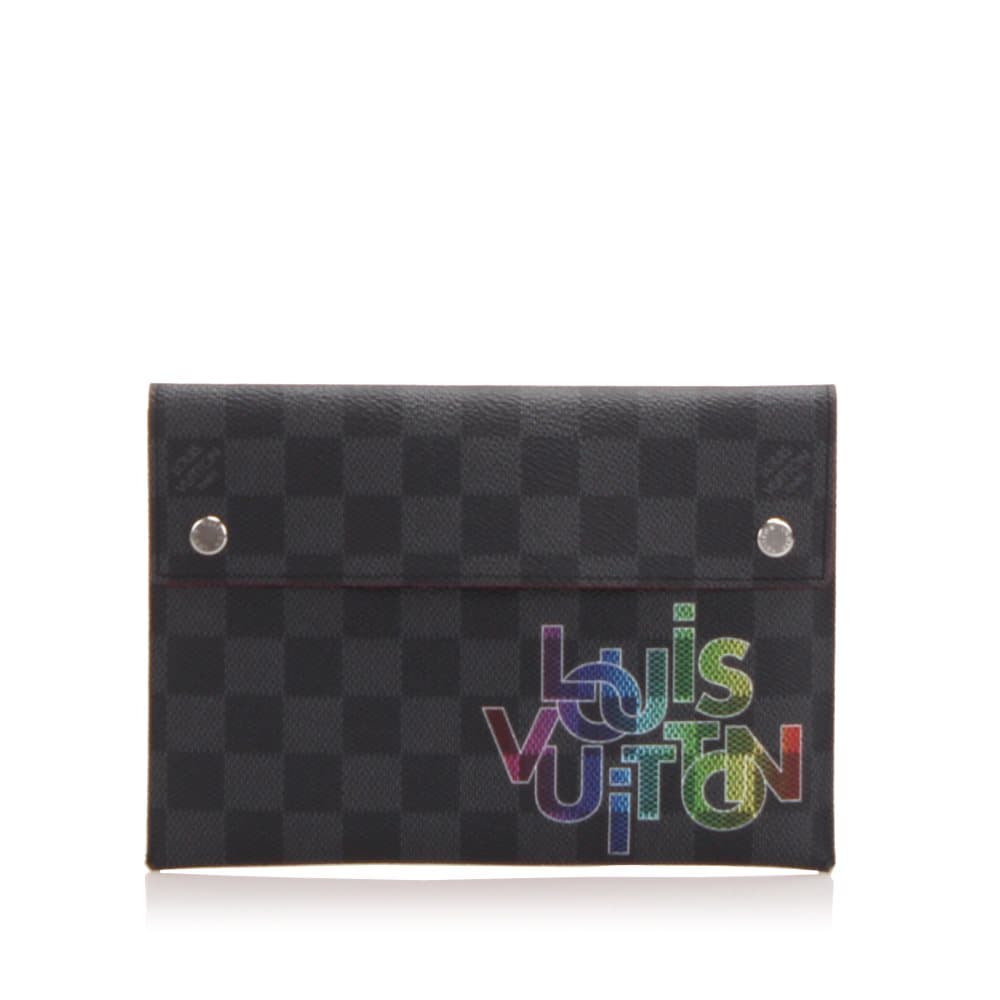 Louis Vuitton Damier Graphite Alpha Triple Pouch MM Black