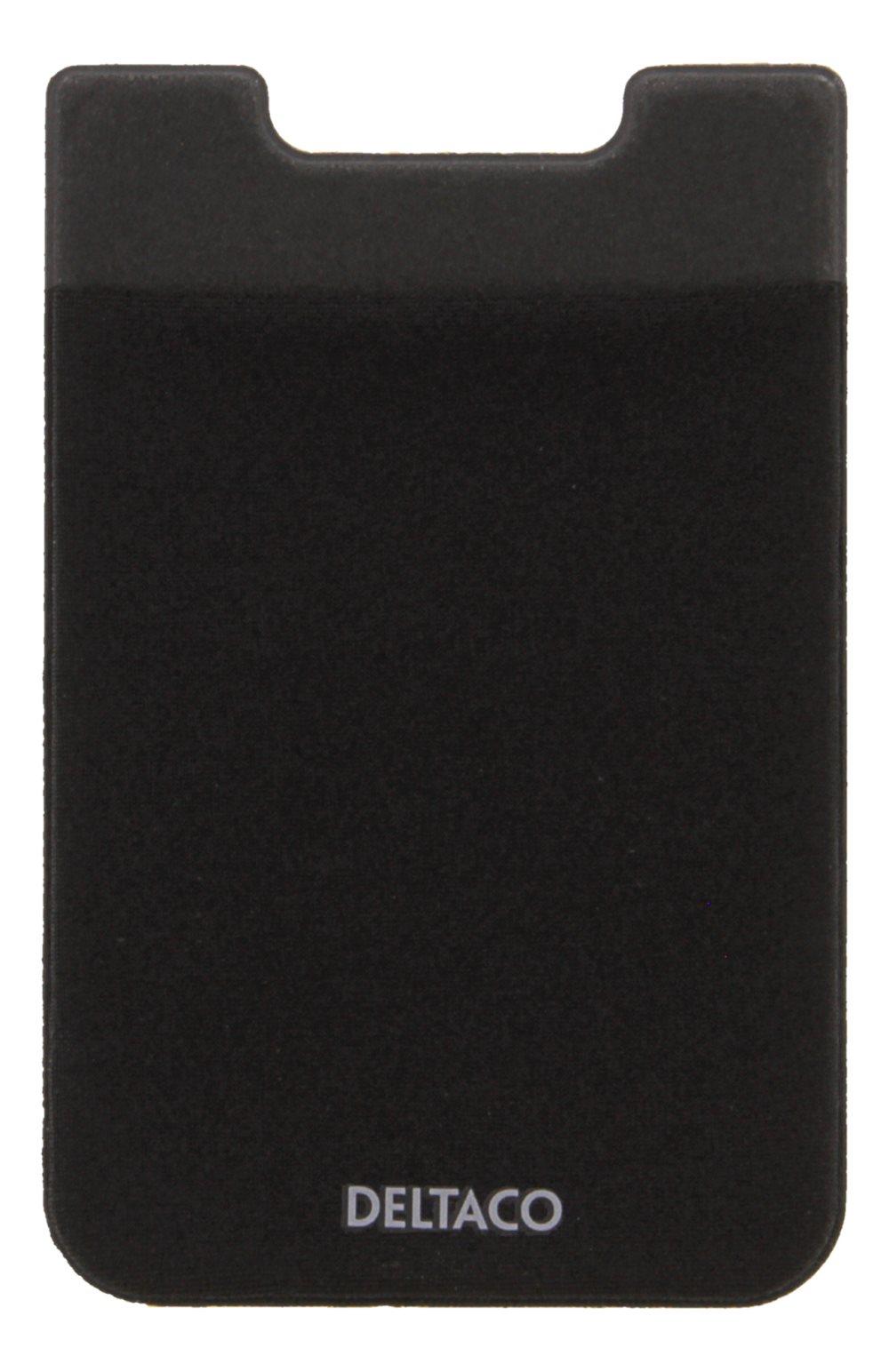 DELTACO Adhesive credit card holder, 3M adhesive, black