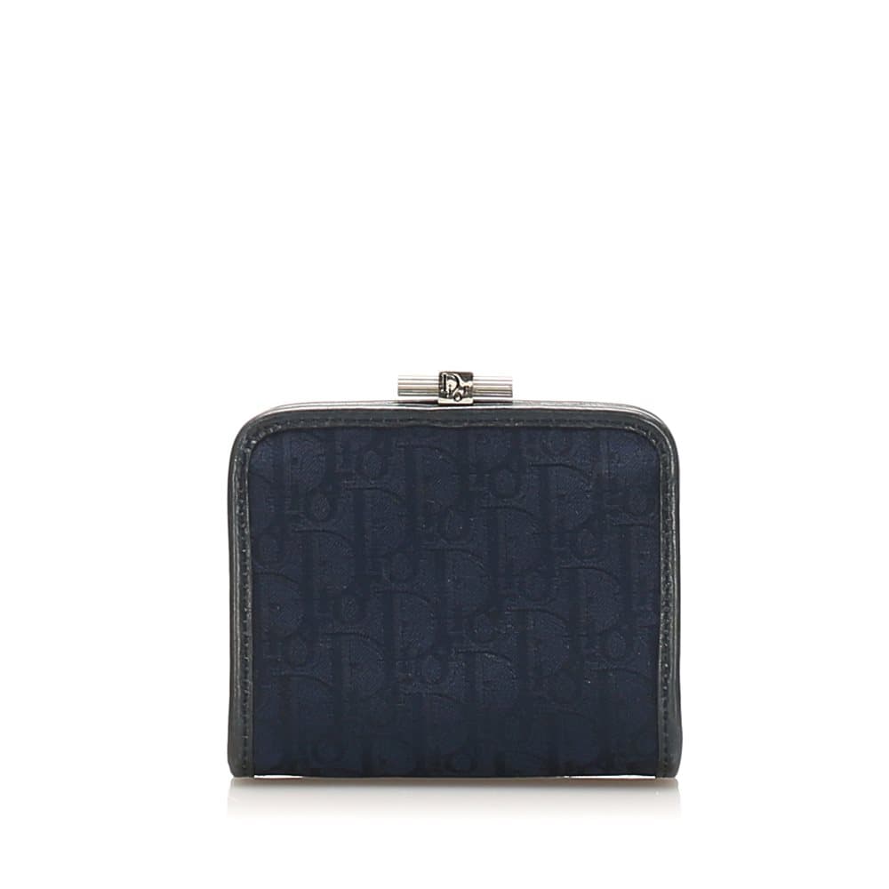 Dior Dior Oblique Canvas Coin Pouch Blue