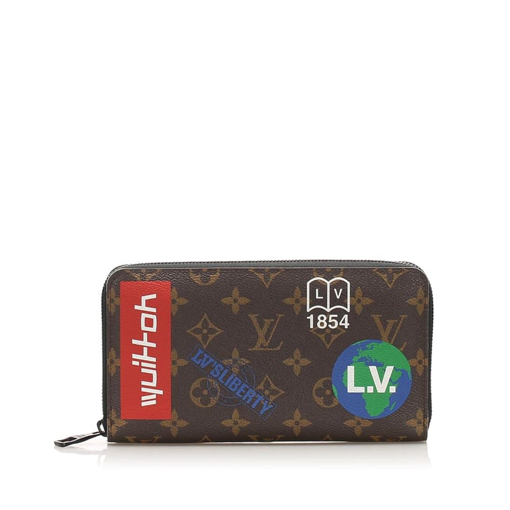 Louis Vuitton Printed Monogram Long Wallet Brown