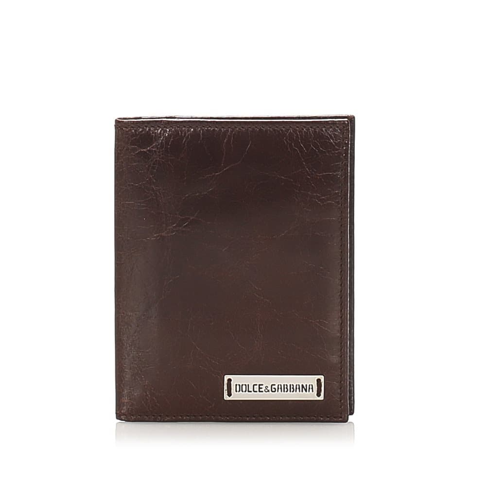 Dolce&Gabbana Leather Passport Case Brown