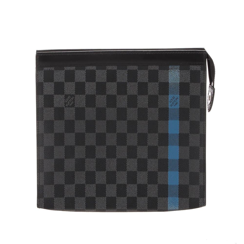 Louis Vuitton Damier Graphite Stripe Pochette Voyage MM Black