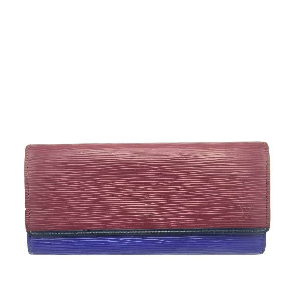 Pre-owned Louis Vuitton Epi Flore Wallet Red
