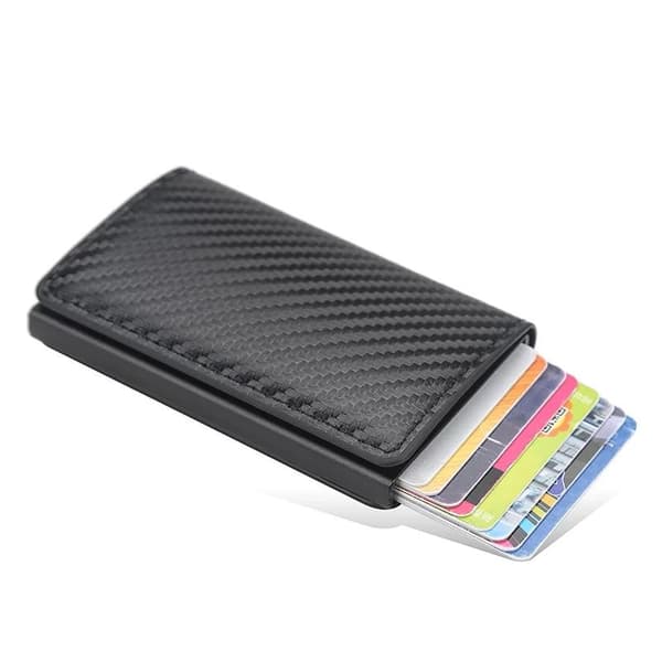 Carbon RFID - NFC beskyttelse tegnebog kortholder 6 stk kort