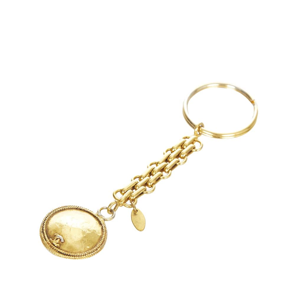 Pre-owned Chanel CC Gold-tone Key Chain Gold