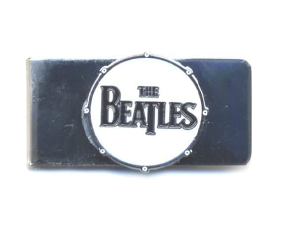 The Beatles Money Clip Classic Drum Band White & Chrome Official Metal One Size
