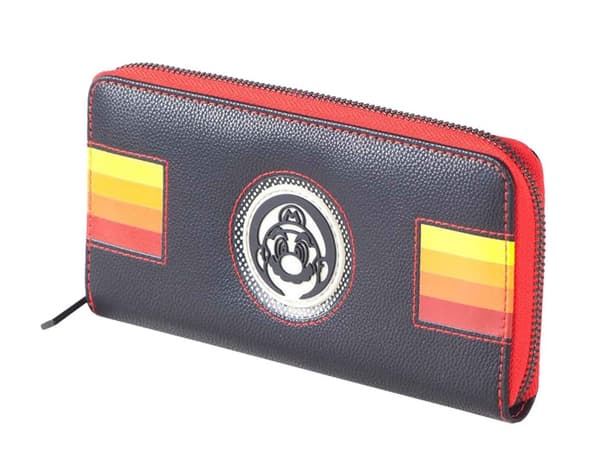 Super Mario Purse Retro Stripes Logo Official Nintendo Black Zip Around One Size